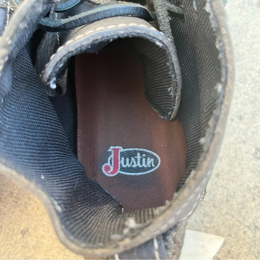 Justin Solace Charcoal Grey Chukka Boots